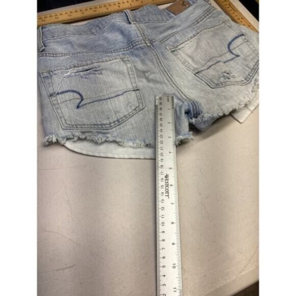 Acubi mermaidcore fairycore American EagleShorts Light Wash Distressed Size 2 - Picture 4 of 7